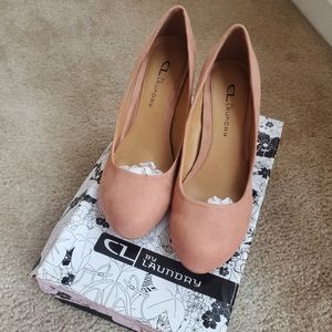 Chinese Laundry Dusty Rose Wedge Pumps, Size 7